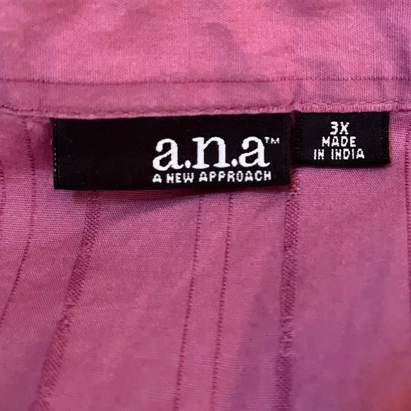 a.n.a. ANA Pale Purple SS Top SZ 3X NWT - Picture 3 of 4
